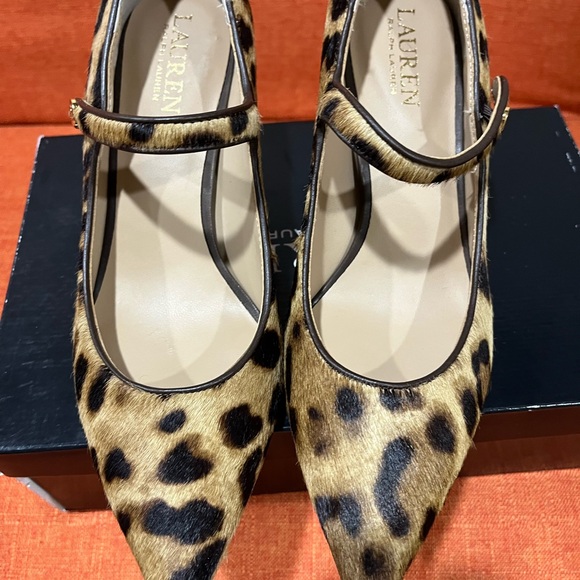 Lauren Ralph Lauren Leopard Print Heels NWT - Picture 8 of 8